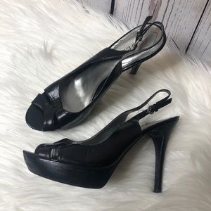 ❣️ 4 for $15 ❣️Guess Black Peep Toe Stilettos | 9